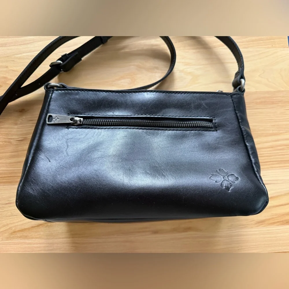 Patricia Nash Montana Collection Leather Maisie‎ Flap Crossbody Black